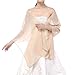 Soffte Cloud Sheer Chiffon Women Evening Shawls and Wraps for Dresses Champagne