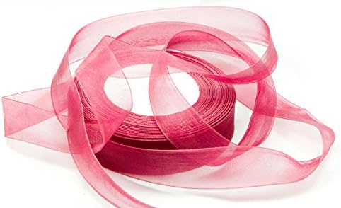 Organza Ribbon - 1" Wide - 50 Yard Spool - - Dark Burgundy