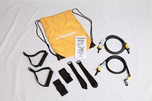 Strechcordz Mini Modular Set ~ Blue 14-34lbs ~ Swimmer's Exercise Kit for swimmer's pull, tricep extensions, rowing, overhead raises, proper hip rotation, stroke efficiency