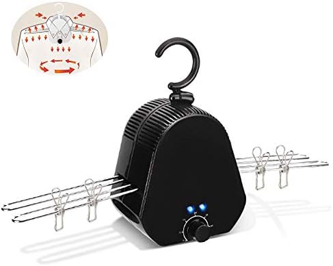 CLDGF Portable Dryer, Electric Drying Rack, Foldable 110V-220V Home Dormitory Travel, Shoe Dryer (Black, White),Black