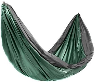 PaintedMooseBrands Nylon Parachute Hammock - DOUBLE Size Perfect for Hiking, Camping, Backpacking, Yard, Yoga, Trees, Two 9 Ft Tree Straps, Two Heavy Duty Carabiners Plus FREE Camping Lantern.