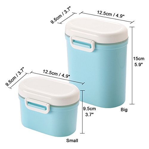 Mochiglory Protable Formula Dispenser with Leveller BPA Free Milk Powder Container Fruits Snacks Storage with Free Scoops - Thumbnail 3