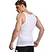 HANERDUN Mens Slimming Body Shaper Vests Undershirt Abs Abdomen Slim, White, X-Large