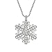 Yoursfs Silver Plated Necklace with Snowflake Pendant Women Fashion Crystal Jewelry Mother's Day Gift