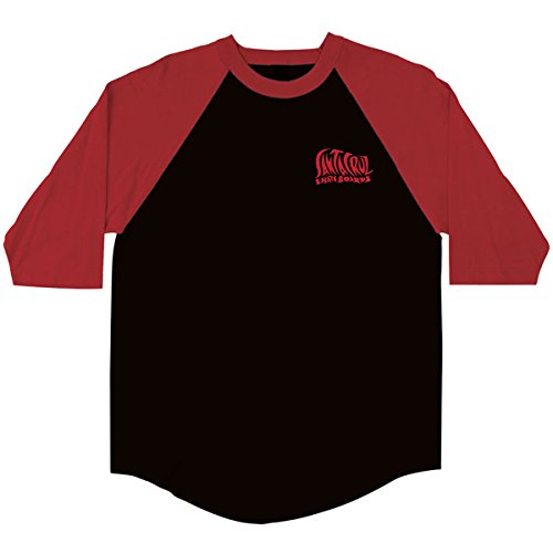 Santa Cruz Mens Jessee Sungod Raglan 3/4-Sleeve Shirt Large Black/Red