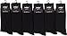 Sakkas Men's Cotton Blend Ribbed Dress Socks - 10-13 - Black 6-Pack