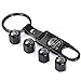 CzlpV Black Car Wheel Tire Valve Caps Tyre Stem Air Caps Keychain Styling For Volvo