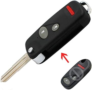 Amazon Com Keyless Entry Modified Flip Folding 3 Buttons Remote Smart Key Fob Shell Case Cover For Honda Accord Civic Cr V Element Pilot Automotive