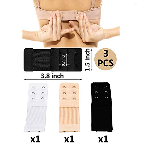 Women's Bra Strap Clips Set - 3 Pairs Silicone Bra Strap Cushions Holder | Non-Slip Shoulder Protectors Pads, 3Pcs Bra Hook Strap Bra Extender, 9Pcs Bra Strap Clips - Thumbnail 3
