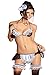 Tenworld Women Sexy Racy Underwear Maid Uniforms Temptation Underwear,Black/White Free Size