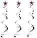 Star Whirls (silver w/red, white, blue stars)    (3/Pkg)