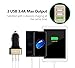 MCDODO Smart Car Charger with Quick Charge 3.0 Multi Safe Protection 3-Ports Fast Rapid USB Charger Adapter for Galaxy, S7/S6/S6 Edge,Apple iphone 7/7plus, LG G5,Nexus 6P/5X HTC, Samsung (Gold/Black)
