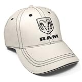 Dodge RAM Logo Beige Baseball Hat, Official Licensed