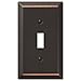 Oil Rubbed Bronze - Traditional Design Single Toggle Switch Wall Plate