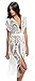 Costyleen Summer Womens Beach Wear Cover up Swimwear Bikini Lace Floral Long Maxi Beach Dress White1 S(fits XS-S)