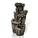 Pool Water Fountain Large LED Lights Table Indoor Desktop Step-Water Fountain Outdoor Water Fountain for Garden, Patio, Deck, Porch (Large)