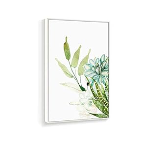 Framed Home Artwork Succulent Plant for Living Room Bedroom