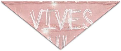 KLVXU Dog Bibs Dog Saliva Towel Cotton Good Vives Only Triangular Bandage Scarf Accessories For Small Puppy Dogs Pet Dog