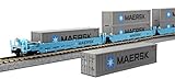Kato USA Model Train Products 100008 N Gunderson MAXI-I Double Stack 5-Unit Well Car Maersk Train