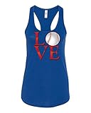 Love Baseball Mom Sport Game Jesery Womens Racerback Tank Top