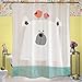 Ofat Home Cartoon Kids Shower Curtain Sets with Hooks, Cute Polar Bear Bird Bathroom Accessories, No Liner Needed Washable, Gray, 72x72 inch