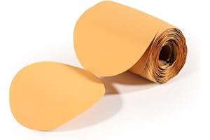 SPEEDWOX 100 Pcs 220 Grit Sandpaper Roll 5 inch Round Sanding Discs Adhesive Back PSA Sticky Back No Hole Stick and Sand Sand