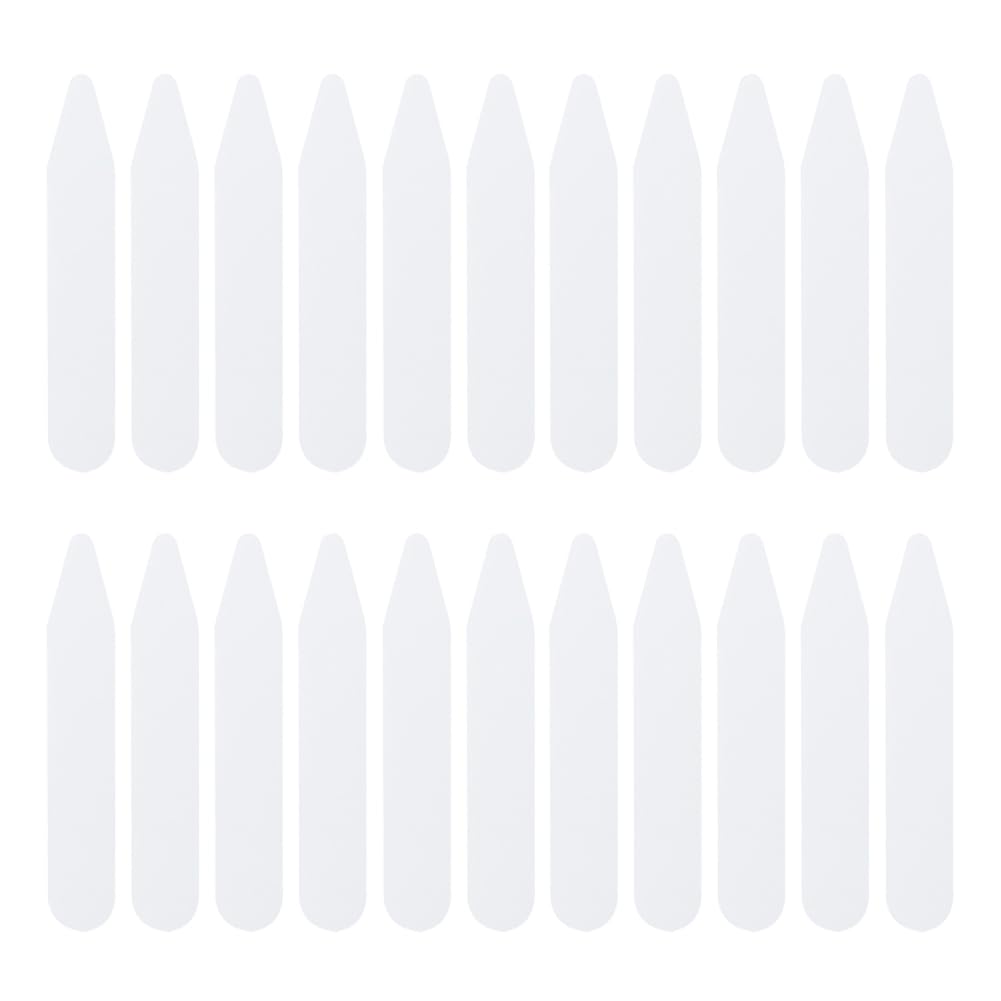 JIHUOO 200 Pcs White Shirt Collar Stays Holder Shirt Collar Inserts Supports Shirts Collar Bones Lifter for Men