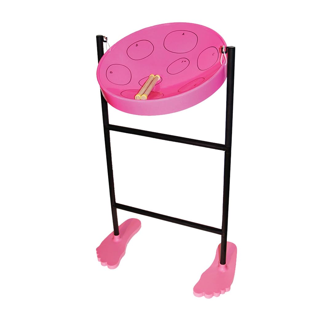 Jumbie Jam JJ1058-PK Steel Pan Kit - Beginner Steel Drum, Pink