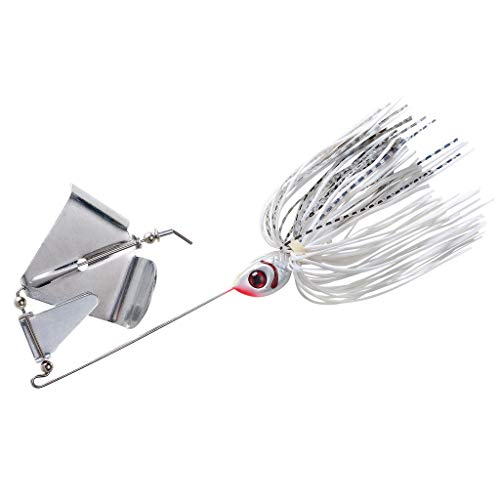 BOOYAH Buzz Buzzbait Barsch-Angelköder, Schneewittchen Shad, 1,3 g