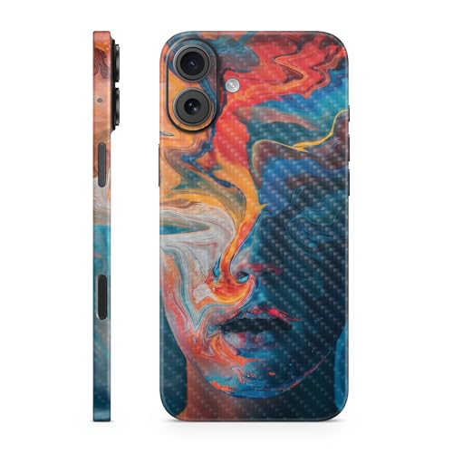 Carbon Fiber Phone Skin Compatible with Apple iPhone 16 Plus - Out of Body - Pr…