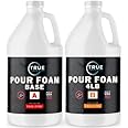 TRUE COMPOSITES Liquid Urethane Pour Foam Base-2 Part Closed Cell Rigid Pour Foam-4 lb Density-Fast-Acting Formula-Boat Buoyancy, Flotation, Filling, Soundproofing & Insulation-2 Gallon Kit