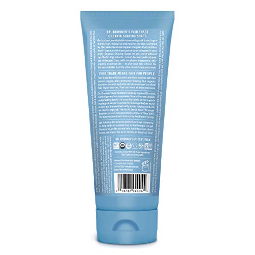 Dr. Bronner's Organic Shaving Soap (Unscented, 7 Ounce) Certified