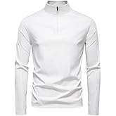 CME SHOWU Athletic Running Shirts for Men Pullover Sun Shirt Quick-Dry Quarter Zip Workout Sports Shirts