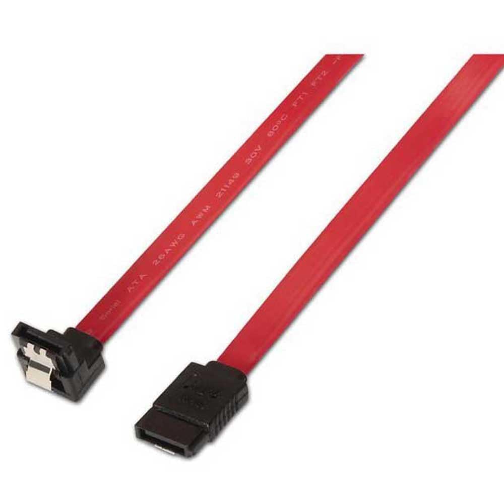 AISENS A130 – 0156 – Data Cable Angled with Anchors (0.5 m, SATA Hard Drive) Red