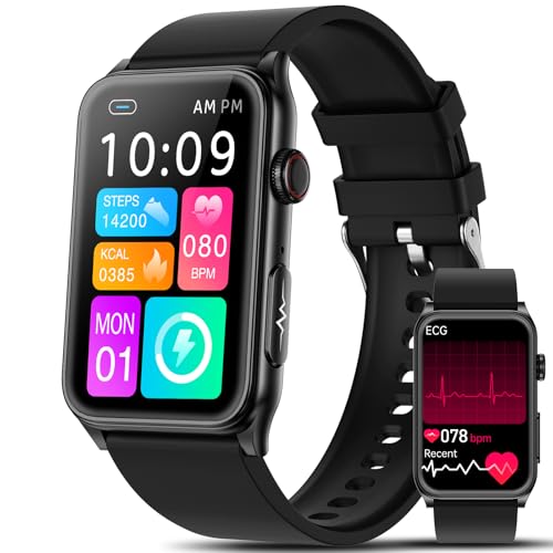 Marsyu 2026 Smartwatch Men Women ECG/Blood Pressure/BMI/HRV/Uric Acid, 1.57 Inch Health Watch with Phone Function 24H Blood Pressure Measurement Heart Rate Monitor Watch SpO2, Sleep Monitor Fitness