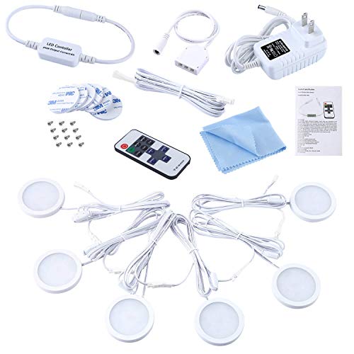 RSYEEK LED Under Lighting 12V Linkable Puck Lights with