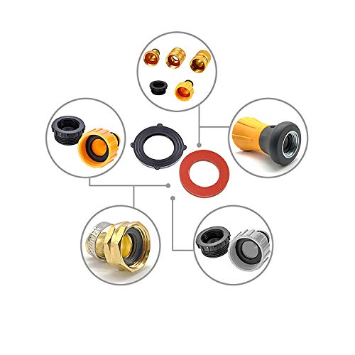 Vetico Garden Hose Washer Heavy Duty Rubber Washer Seals Fit All Standard 3/4 Inch Garden Hose