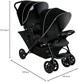 Graco Stadium Duo Tandem Pushchair Black Grey Suitable from birth to 3 yrs view 8