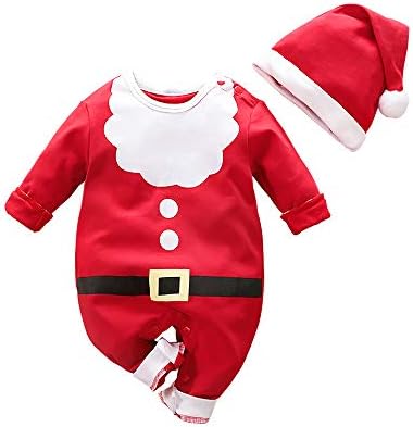 Hifot My First Christmas Baby Girl Boy Santa Romper Newborn