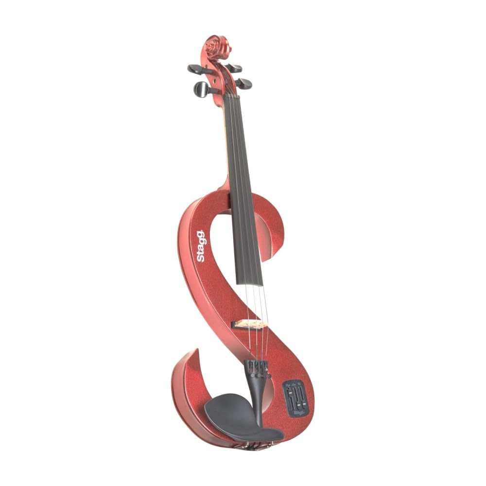 Stagg EVN 4/4 MRD Electric Violin Outfit - Metallic Red