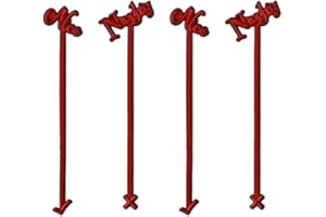 ROYER CORPORATION Coffee and Cocktail Stirrers, Reusable Plastic Stirrer Sticks, 24 Red Naughty & Nice Christmas Swizzle Sticks, Use as a Cocktail Garnish, Holiday, Christmas Party Decorations and Bar Supplies, 6 inch.