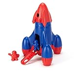 Green Toys Rocket, Red/Blue - 4 Piece Pretend