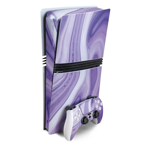 Gaming Skin Compatible with Sony PlayStation 5 PS5 Pro Bundle - Lavendar Acryli…