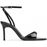 Mattiventon High Heels for Women Pointed Toe Stiletto Dress Heeled Sandals | 3.7'' Heel, Adjustable Ankle Strap, Open Toe, Slip-Resistant Outsole, Sexy Shoes for Party, Wedding, Cocktail, Evening Events