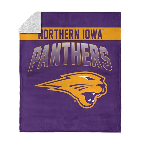 Northwest NCAA Northern Iowa Panthers Silk Touch Sherpa Throw Blanket, Ultra-So…