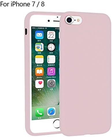iPhone 7 Plus Case,iPhone 8 Plus Silicone Case,Cani Liquid Silicone Gel Rubber Cover with Soft Microfiber Cloth Lining Cushion for iPhone7/8Plus(Light Pink)