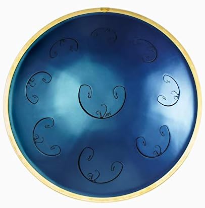 RAV Vast A Integral - Metal Handpan Drum - 9 Notes Steel Hand Drum with Soft Case and Three Mallets - 51 cm