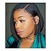 Flowerseason Hair Short Bob Wig Human Hair Lace Front Wigs Glueless Cap Silky Straight Wigs with Baby Hair 10A Grade Natural Color 130% Density 12 Inch