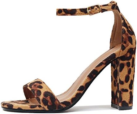 Guilty Heart | Womens Comfort Open Toe Ankle Strap Chunky Block High Heel | Sexy Dress Formal Party Sandal