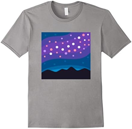 Mens Emoji T-shirt Milky Way Emoticon Solar System Galaxy Small Slate